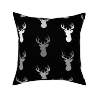 Deer - Monochrome - Black And White and Greys