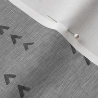 Tri Arrows on Linen - Pewter