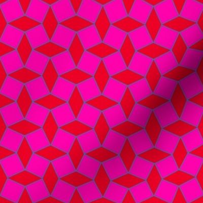 Geometric red and pink