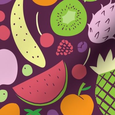 fruits pattern dark