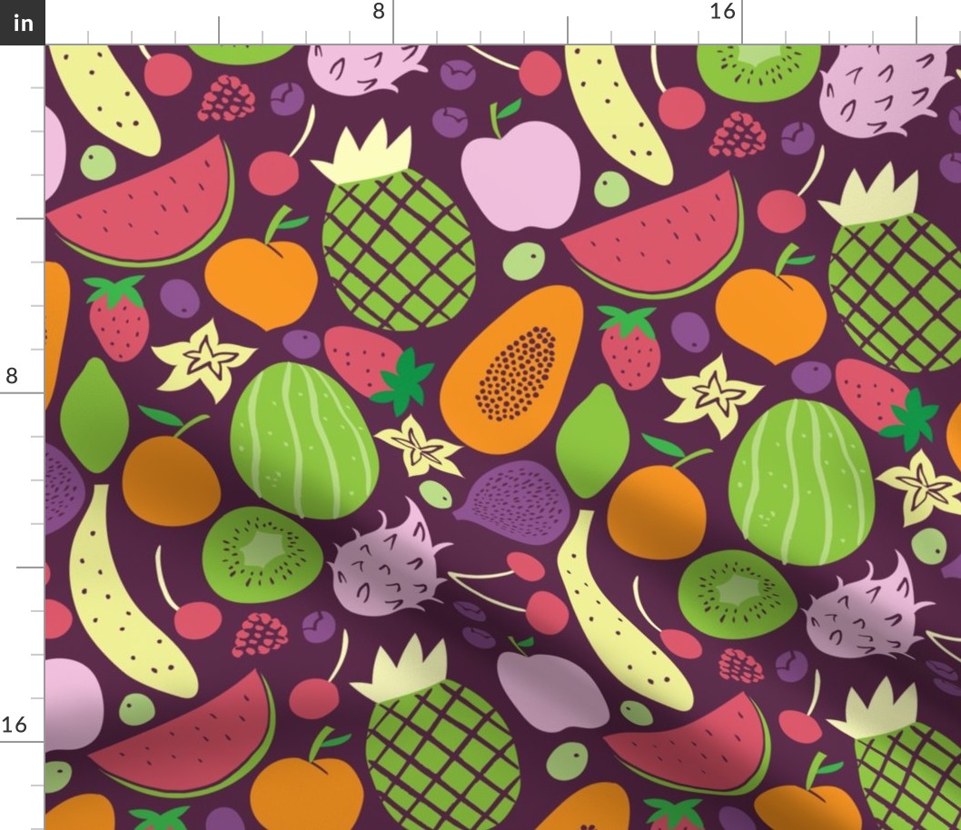 fruits pattern dark