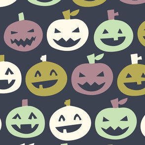 halloween pumpkins dark grey