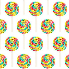 whirly pops -  multi  - lollipop fabric