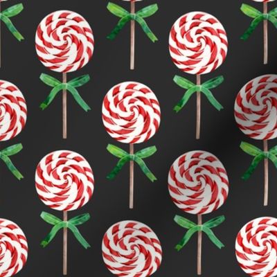 whirly pop - Christmas red and white on dark grey