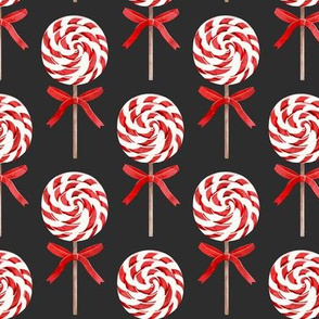whirly pop - Christmas v2 red and white on dark grey