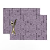 Arrows on linen . Plum