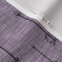 Arrows on linen . Plum