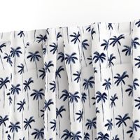 palm trees - watercolor dark blue