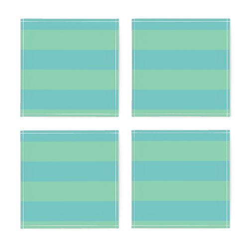 Even stripes-aqua cool mint