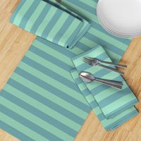 Even stripes-aqua mint teal