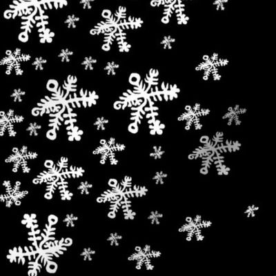 Snowflakes on Black