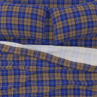 Dunbar tartan, 6", custom colorway tan/blue