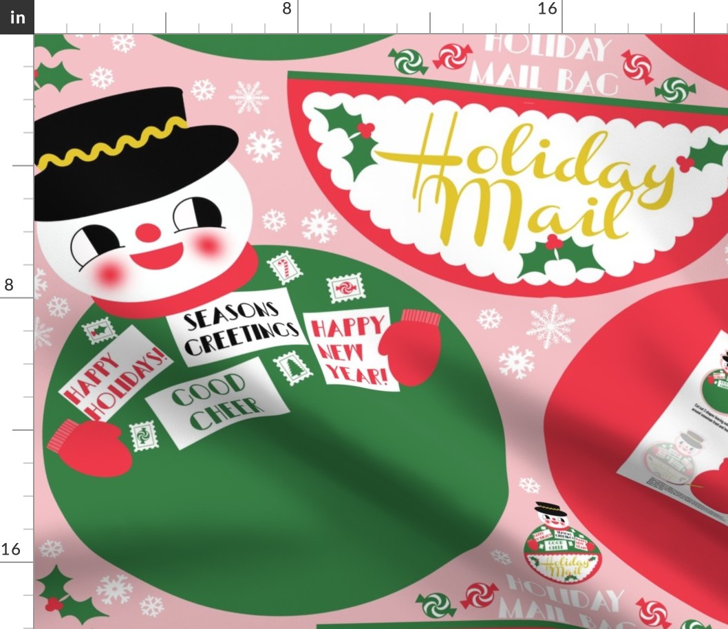 Snowman Holiday Mail Bag