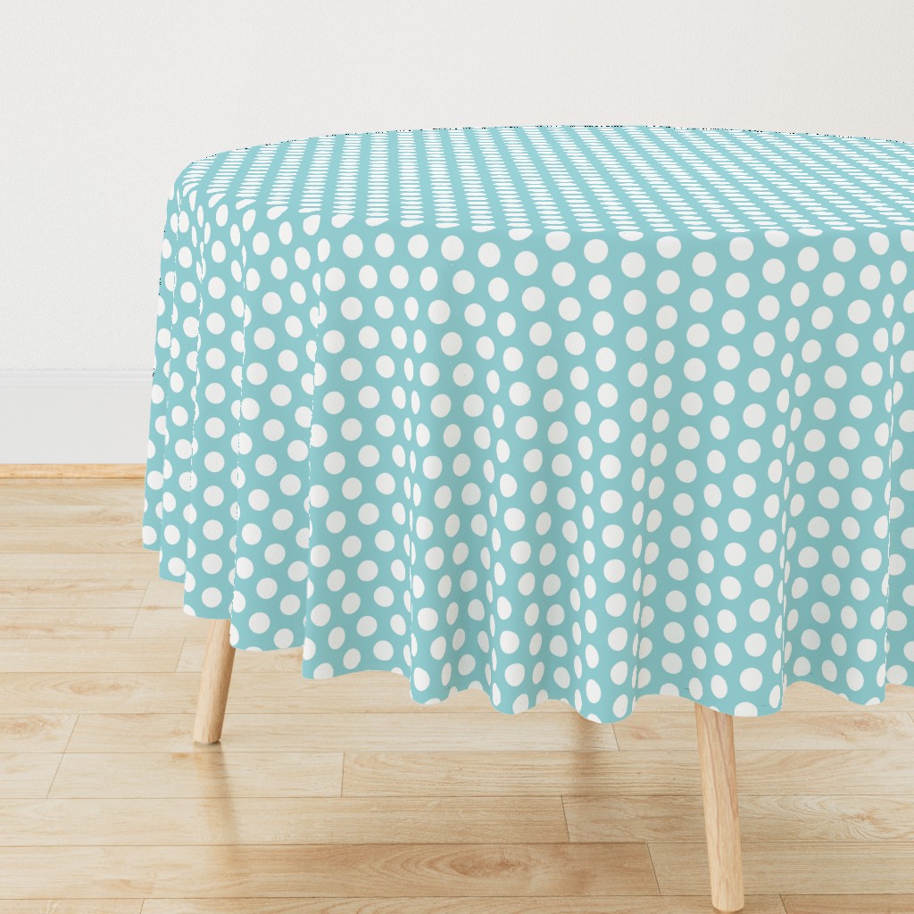 Large Seafoam Polka Dots