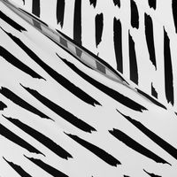 Paintbrush Stripes - Black on White - Microprint