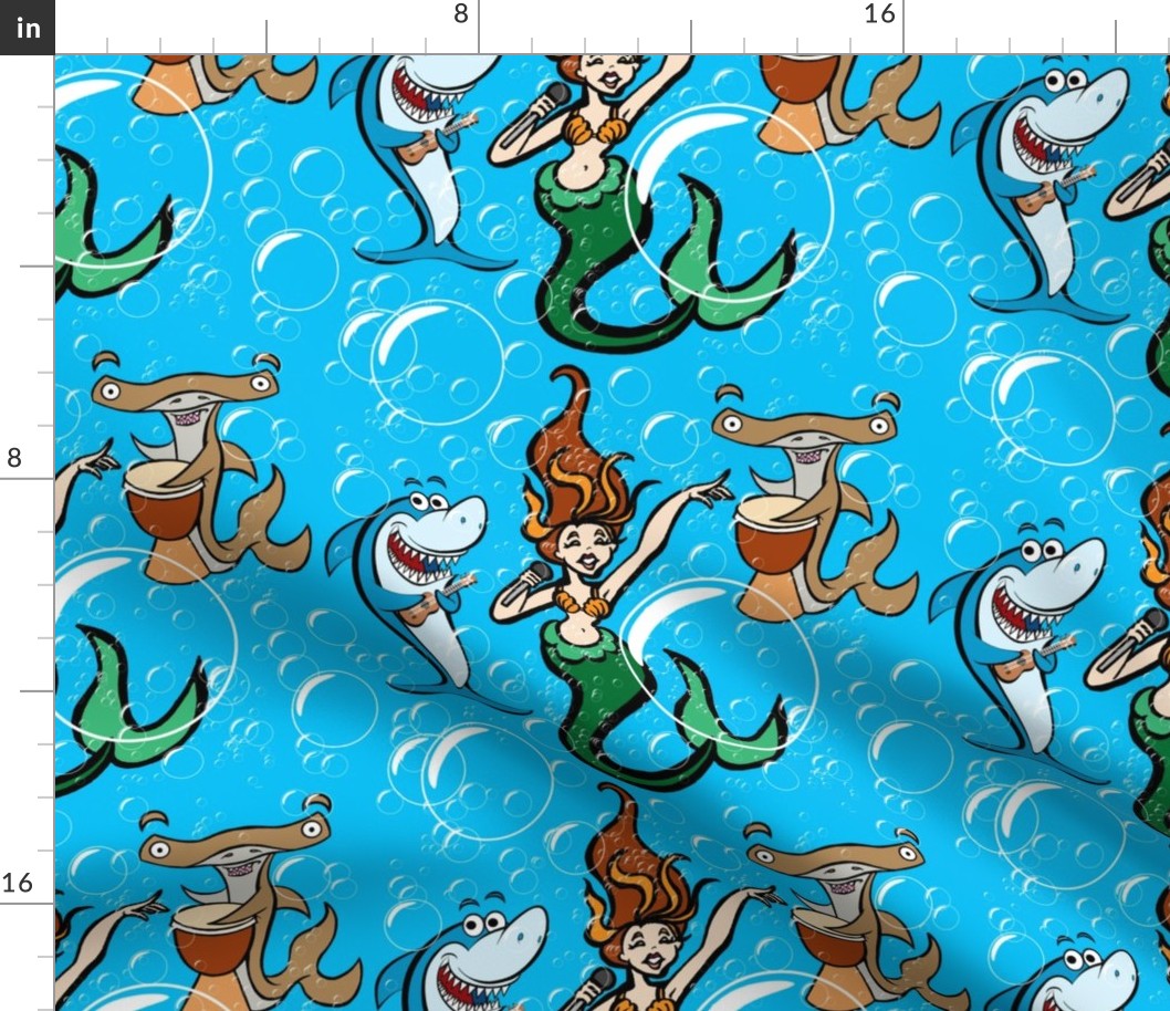 shark_mermaid_bubbles_spoonflower