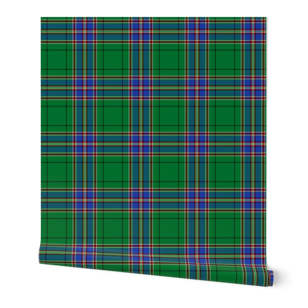 MacFarlane hunting tartan c.1930, 6", blue stripe 