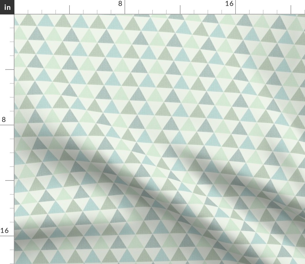 Textured Triangles Blue Green (small)