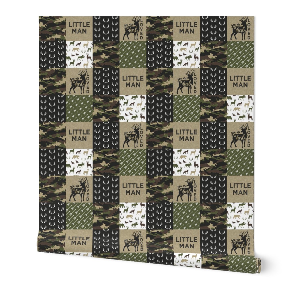 (3" small scale) Little Man - Woodland wholecloth - C2 camouflage