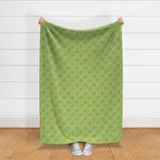 Bamboo grass on green linen weave by Su_G_©SuSchaefer