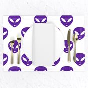 Three Inch Purple Aliens on White