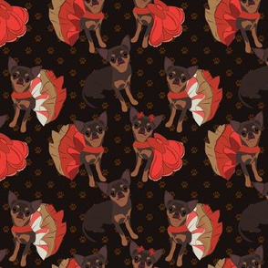 Chihuahua Black & Tan in Poppy