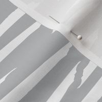 Paintbrush Stripes - White on Gray - Microprint