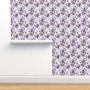 Guinea pigs and moon dots - medium purple