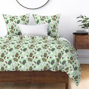 Guinea pigs and moon dots - medium green