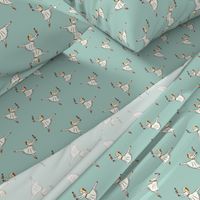 ballet fabric - nutcracker - clara cream dress -  blue