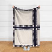 Double sawtooth border with navy outline: 6in mix and match