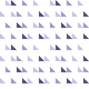 Scattered triangles in purple