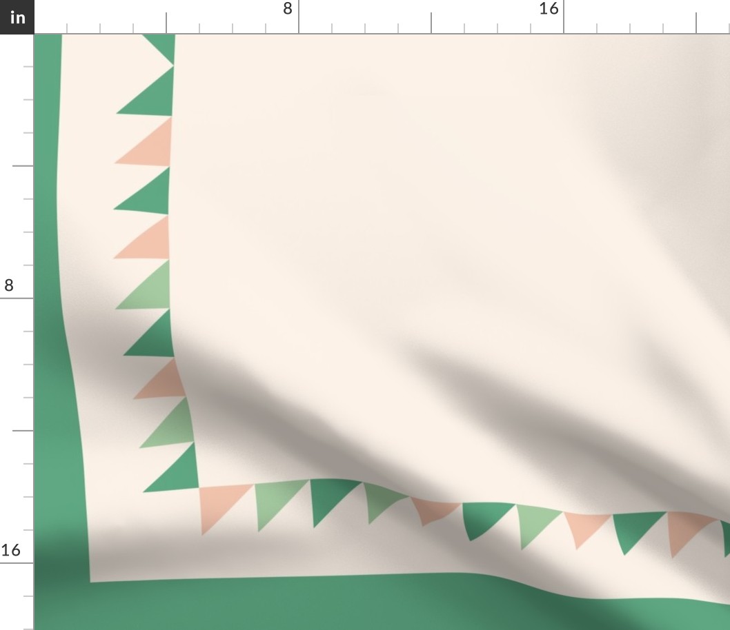 Sawtooth border in green: 6in mix and match