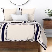 Sawtooth border in navy: 6in mix and match