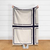 Sawtooth border in navy: 6in mix and match