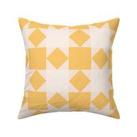 Cream stars on yellow: 6in mix and match