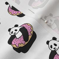 A Very Good Day - pandas & donuts on white