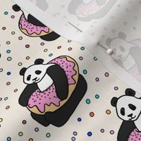 A Very Good Day - pandas & donuts with sprinkles on cream