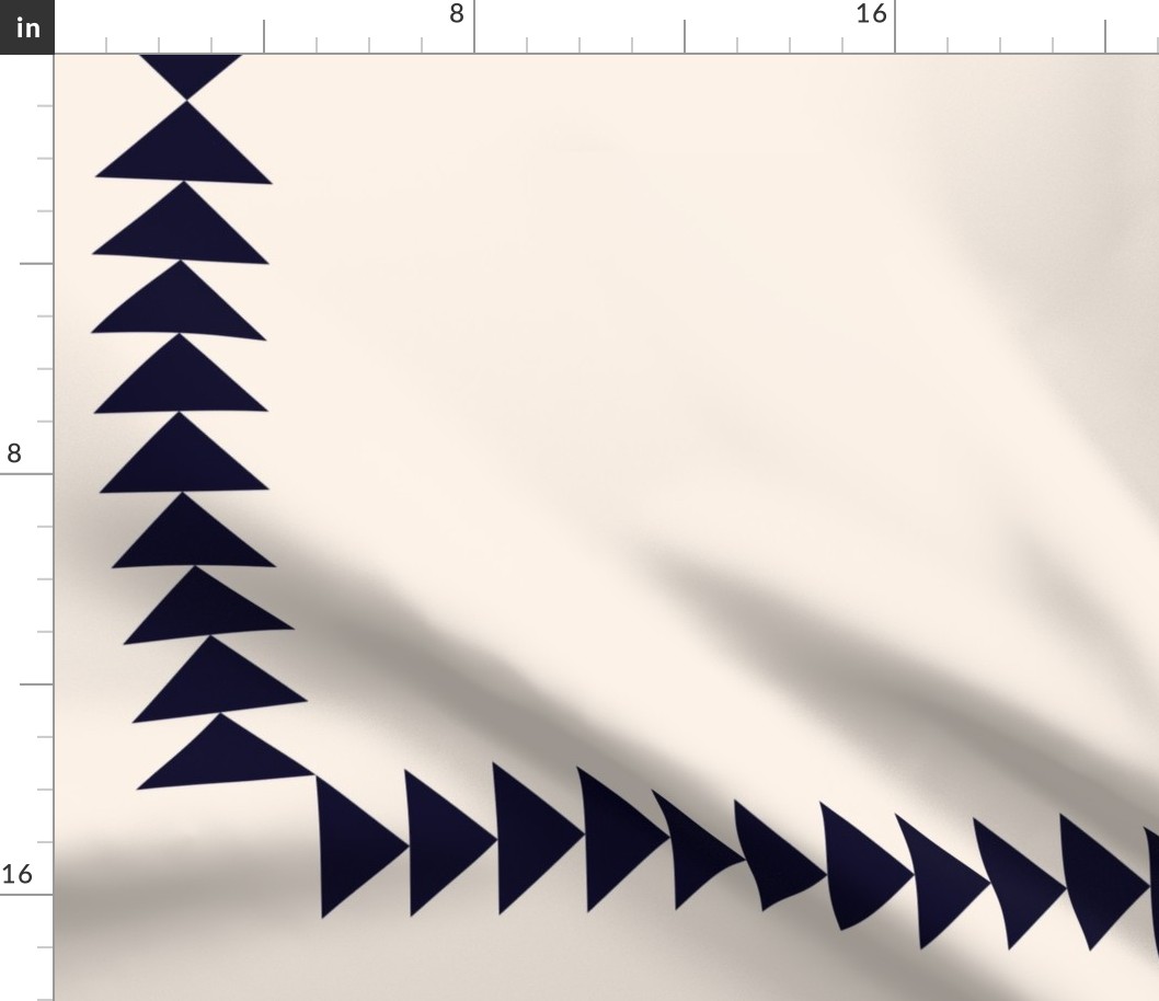 Flying geese border in navy: 6in mix and match