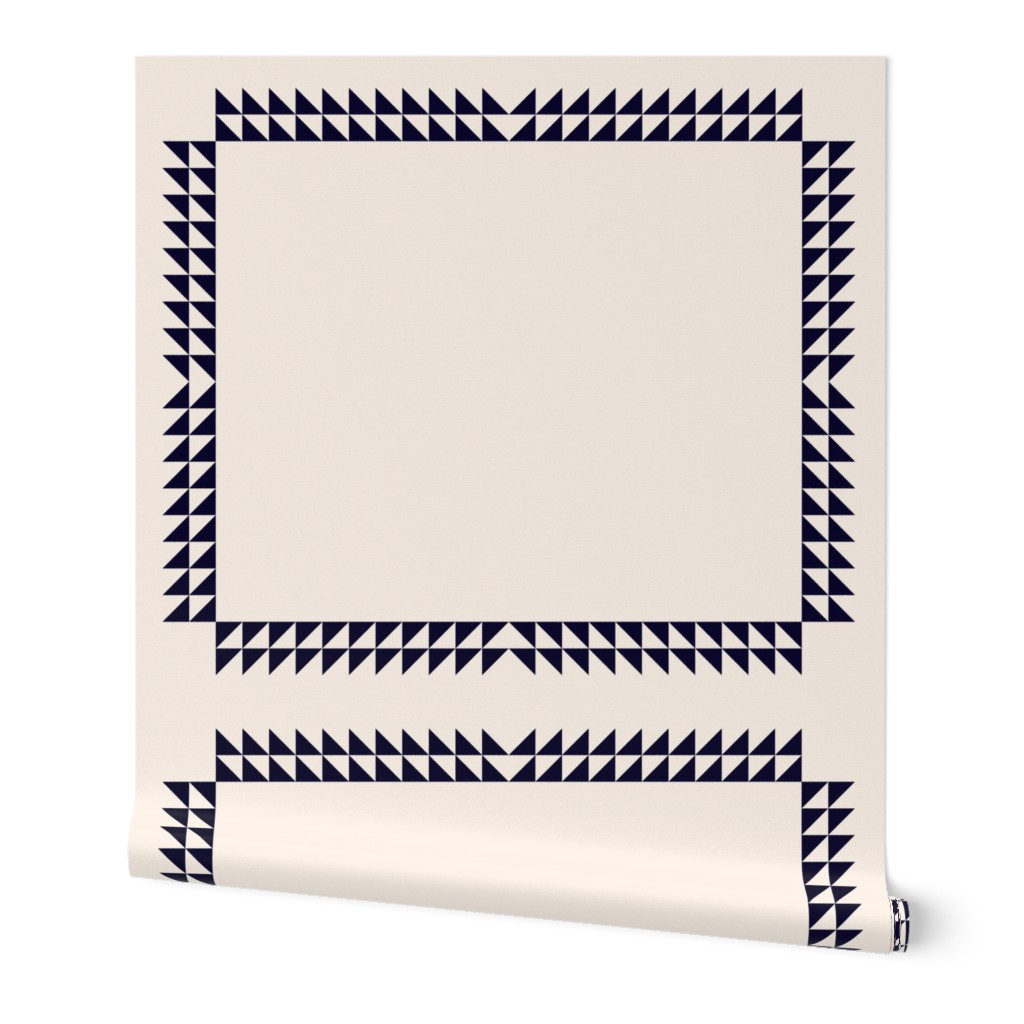 Double sawtooth border in navy: 6in mix and match