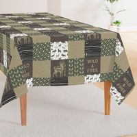 Little Man/Wild & Free - Woodland patchwork - C2 Linen