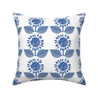 Flower Motif blue and white