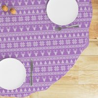 fair isle deer (purple) || snowflake || winter knits