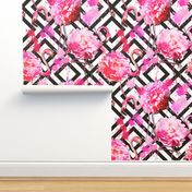 flamingo floral geometric large