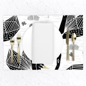 swans // black and white birds bird swan pond girls sweet baby nursery - LARGE version