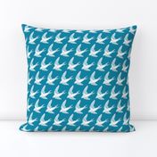 swallow // woodland bird nature animal swallows nursery fabric blue