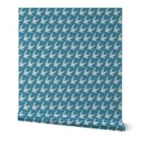 swallow // woodland bird nature animal swallows nursery fabric blue