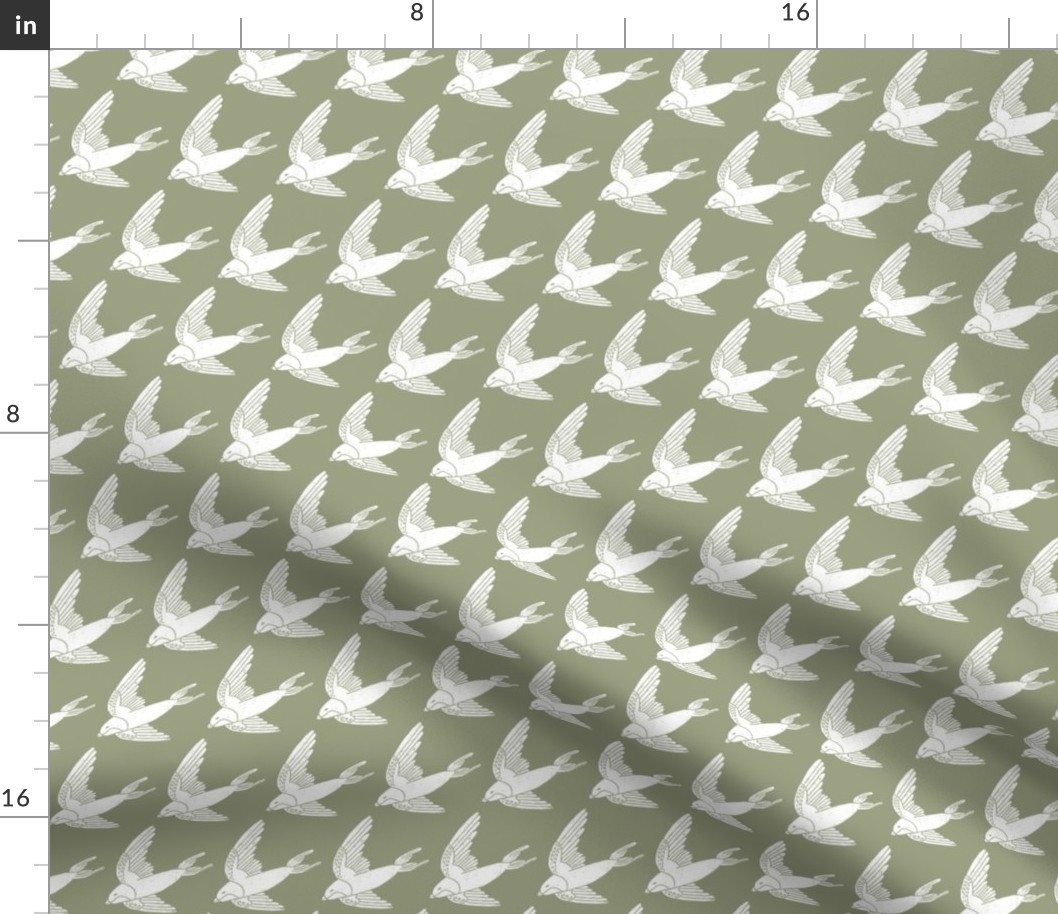 swallow // woodland bird nature animal swallows nursery fabric artichoke 