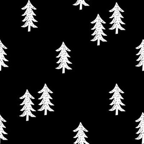 tree // minimal outdoors camping woodland nature forest basic nursery tree fabric black