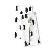 tree // minimal outdoors camping woodland nature forest basic nursery tree fabric black and white